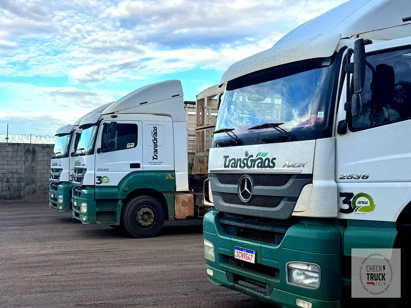Caminhões Mercedes-Benz de frota atendidos pela Check